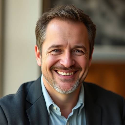 Portrait souriant de Thomas Renaud, instructeur de conversation franäaise